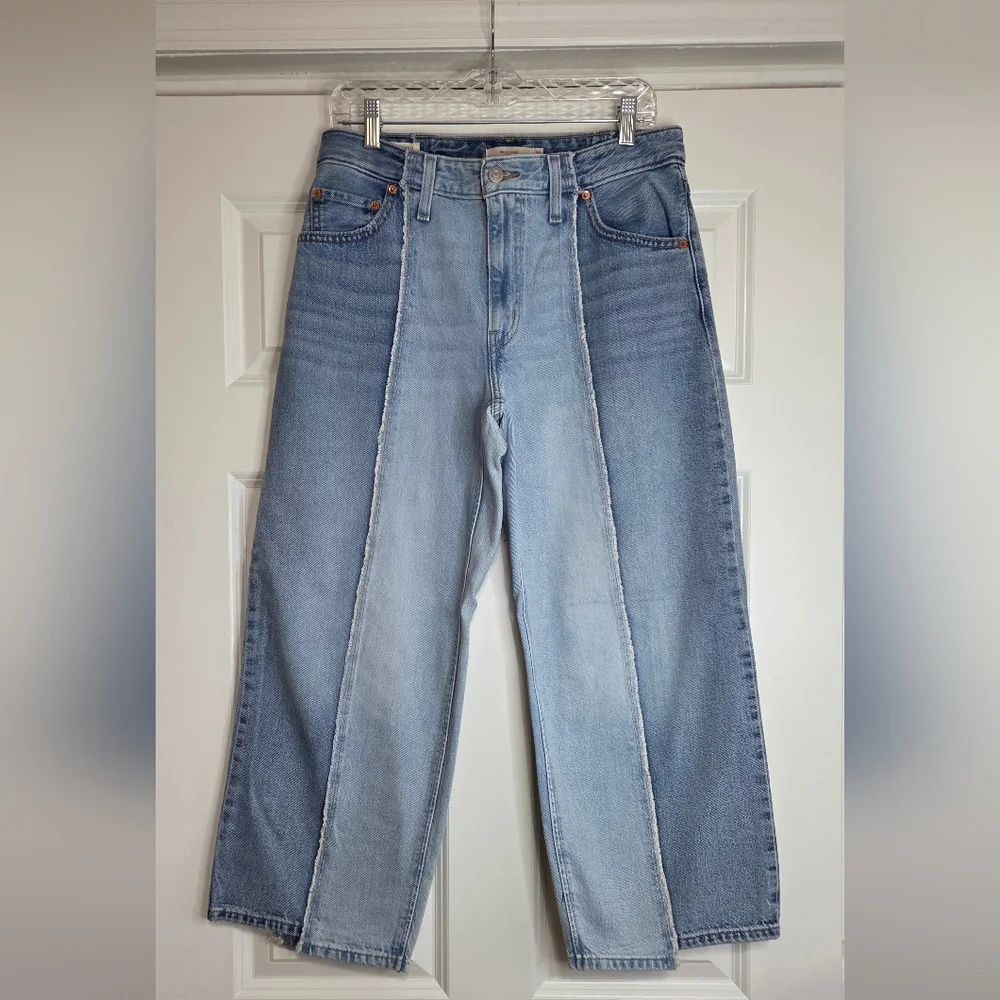 Levi's Premium Two-Tone Recrafted Baggy Dad Jeans - Size 28 - Picture 2 of 13